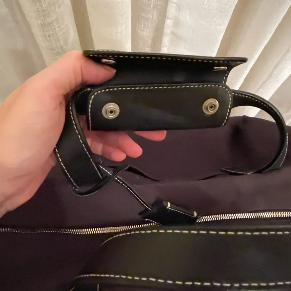 Coach leather and canvas small overnight bag